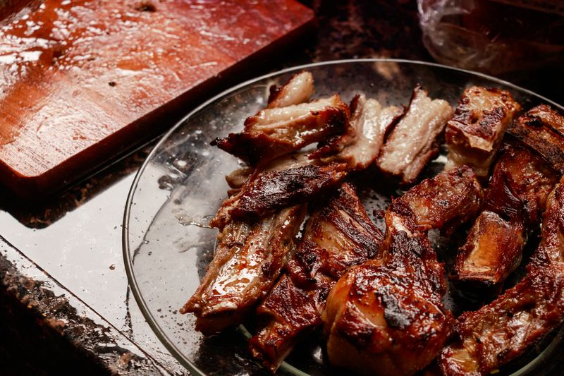 Chicken and rib combo plate