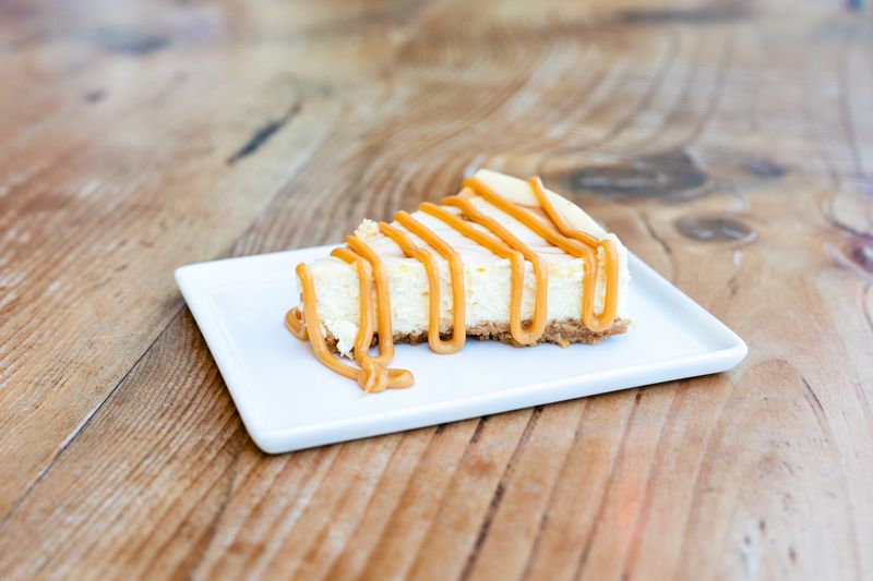 Maple cheesecake slice